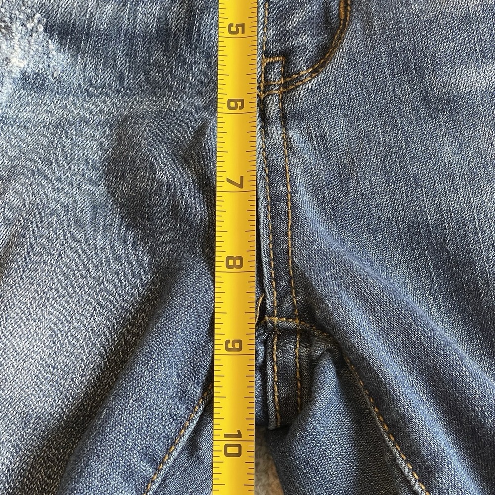Judy Blue Relaxed Fit Skinny Distressed Denim Jean Womens 9/29 Mid Rise Shredded - Picture 12 of 14